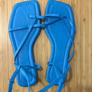 Blue Strappy Sandals Mango